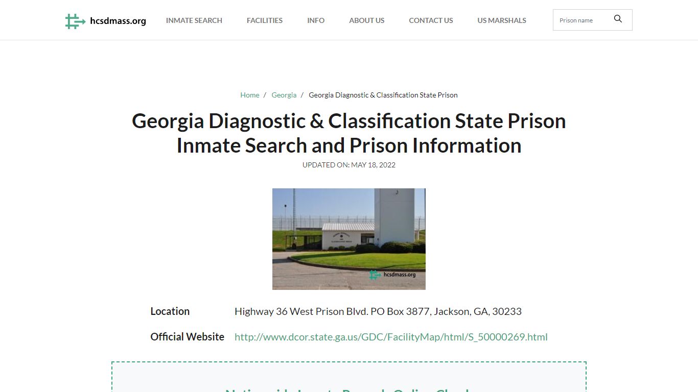 Georgia Diagnostic & Classification State Prison Inmate ...